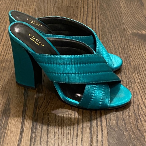 Gucci Satin Mules - Picture 1 of 7